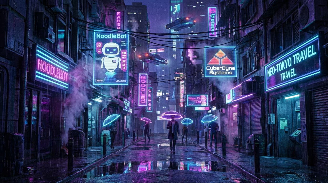 Cyberpunk AI art example